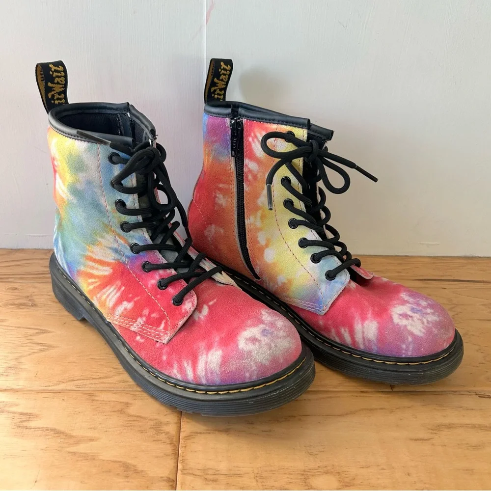 Doc Martens Tye Dye style 1460 J Lace Up size 4 Dr. Marten Air Wair Original